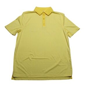 Graham Luxe Polo Shirt Mens Medium Yellow Hamill Performance Golf Jersey GL12124